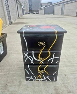 Black night stand