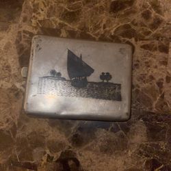 Pure Silver US ARMY Military CIGARETTE CASE