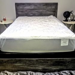 Queen Size Bed Bedroom Set With Mattress And Matching Full Dresser!