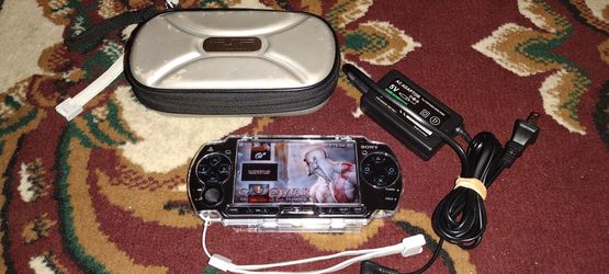 SONY PSP 2000 CUSTOM 128GB HANDHELD GAME CONSOLE SYSTEM GOD OF WAR MIDNIGHT CLUB 3 THE WARRIORS SCARFACE