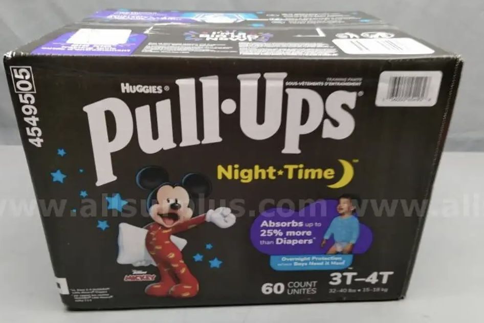BRAND NEW 60 COUNT BOX OF PULL UPS 3T-4T