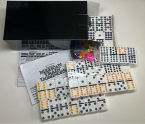 Set Of Dominoes &amp; Accessories Playing Game W/ Box NEW!