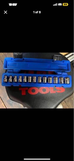 Cornwell Tools 13 Piece 3/8” Drive bluePOWER® Metric 6 Point Socket Set.