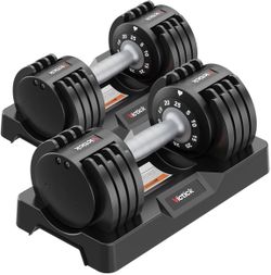 Adjustable Dumbbells 25lb Home Gym Weights with Anti-Slip Aluminium Handle for Exercise and Full Bo
