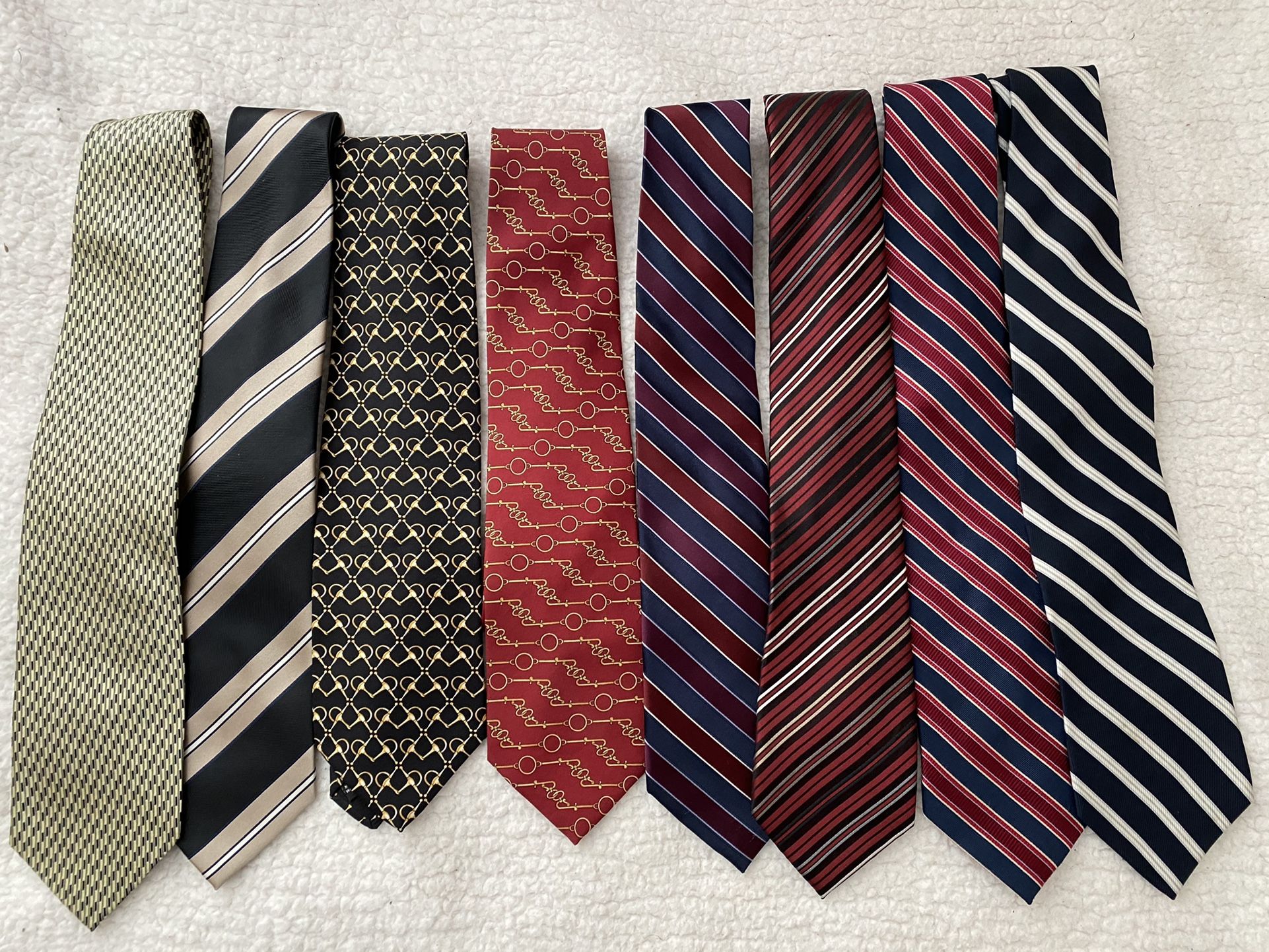 Assorted name brand silk ties