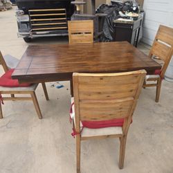 Wooden Table With 4 Chairs 