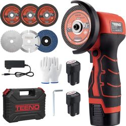 $35 TODAY – TEENO Cordless Angle Grinder Kit, 2 Batteries,  New