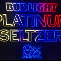 Budweiser/Bud Light Platinum LED Sign New