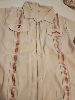 Texas Rangers Guayabera Button-Up Shirt