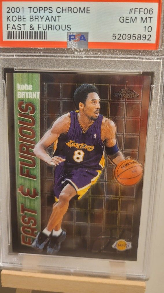 hot 2001 topps chrome kobe bryant fast furious graded psa 10