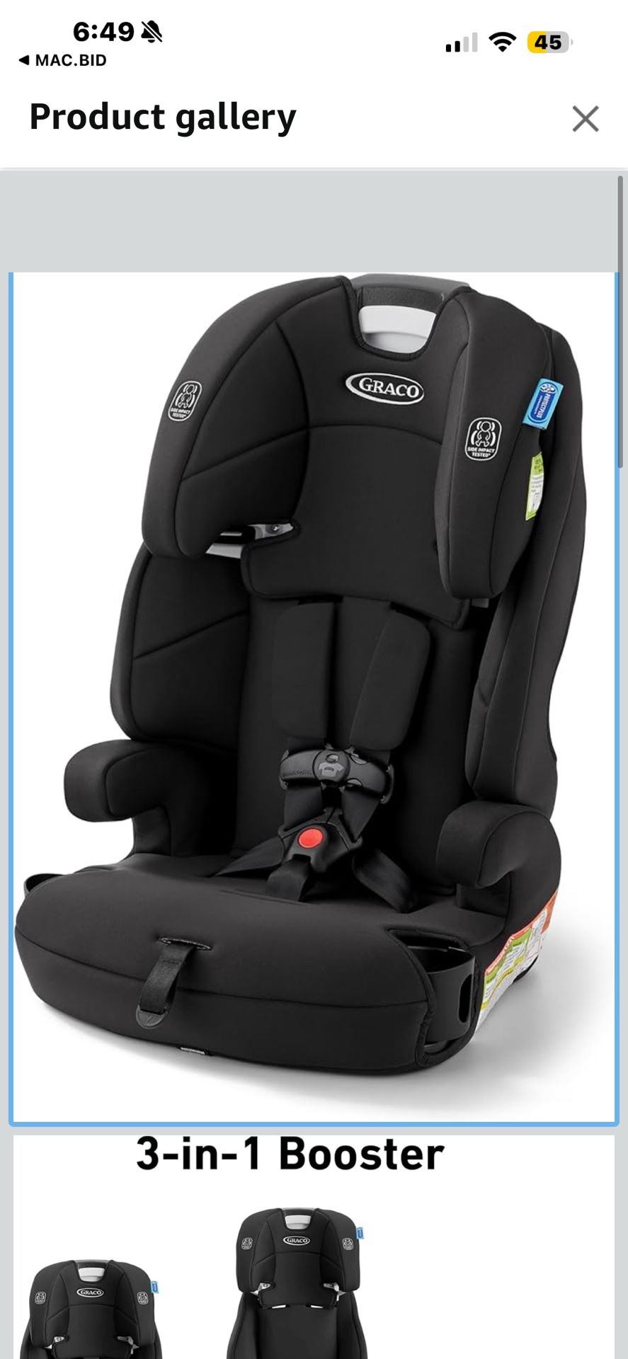 Graco Tranzitions 3-in-1 Harness Booster Car Seat, Forward Facing Car Seat, Highback, to Backless Booster, Proof