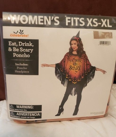 EAT, DRINK, & BE SCARY Costume Poncho