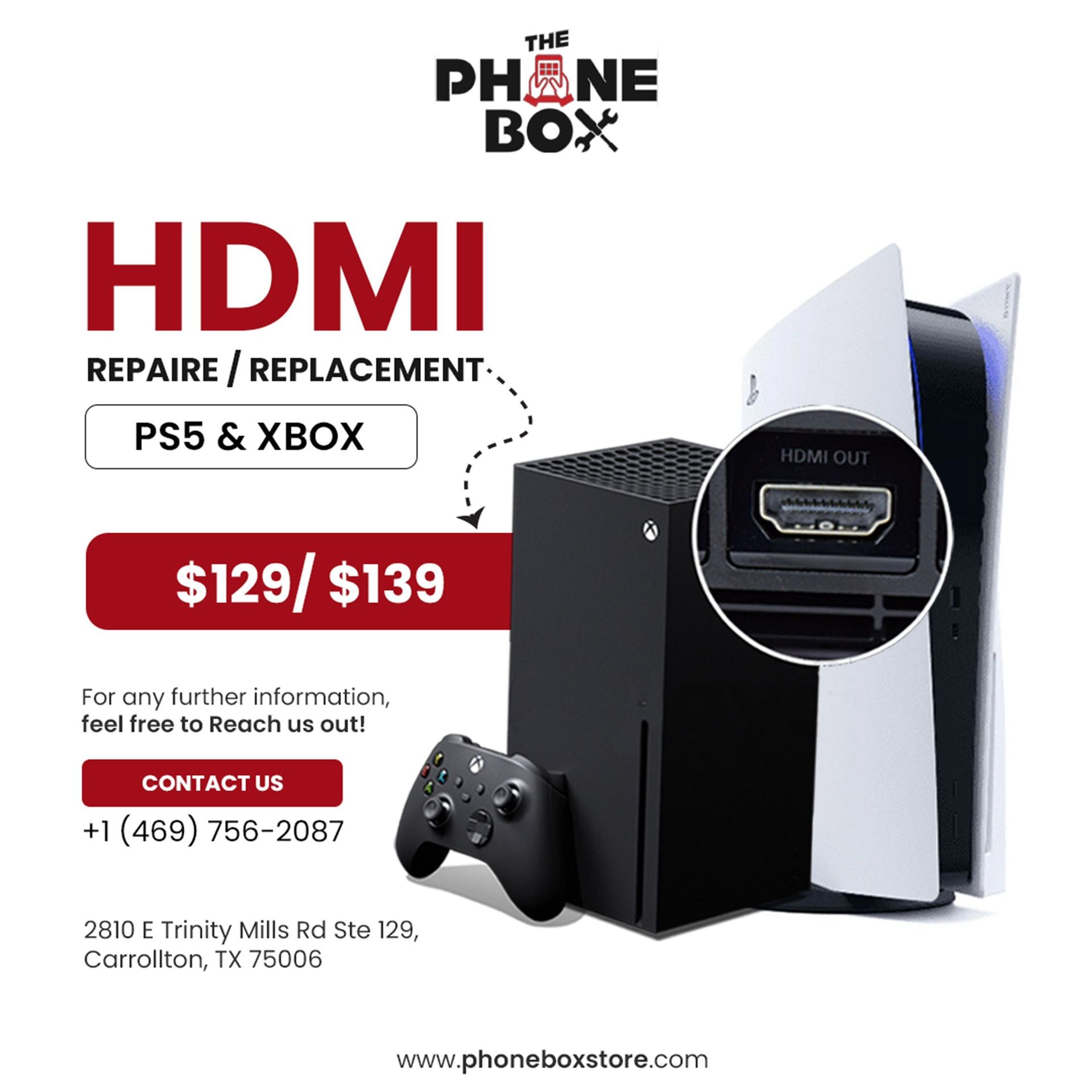 HDMI repairs For all PlayStations and All Xbox’s