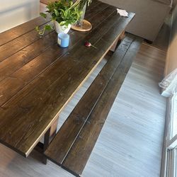 Solid Wood Dining Room Table 