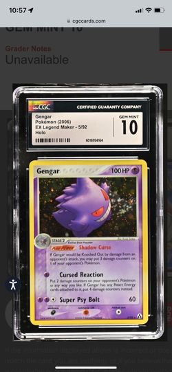 Pokémon Gengar Holo Cgc 10