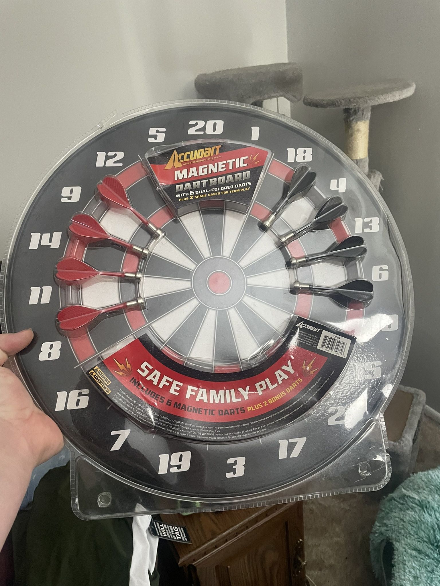 Dartboard with magnetic darts