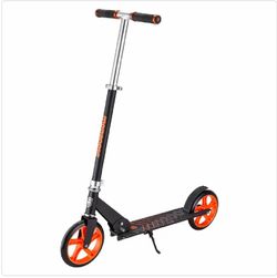 Mongoose Force 4.0 Folding Scooter – Orange & Black * Heavy-duty frame * Large wheels for a smooth ride * Adjustable handlebar height * Folding design