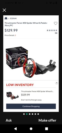 Thrustmaster Steering Wheel For PCs/Xbox's and Playstation's