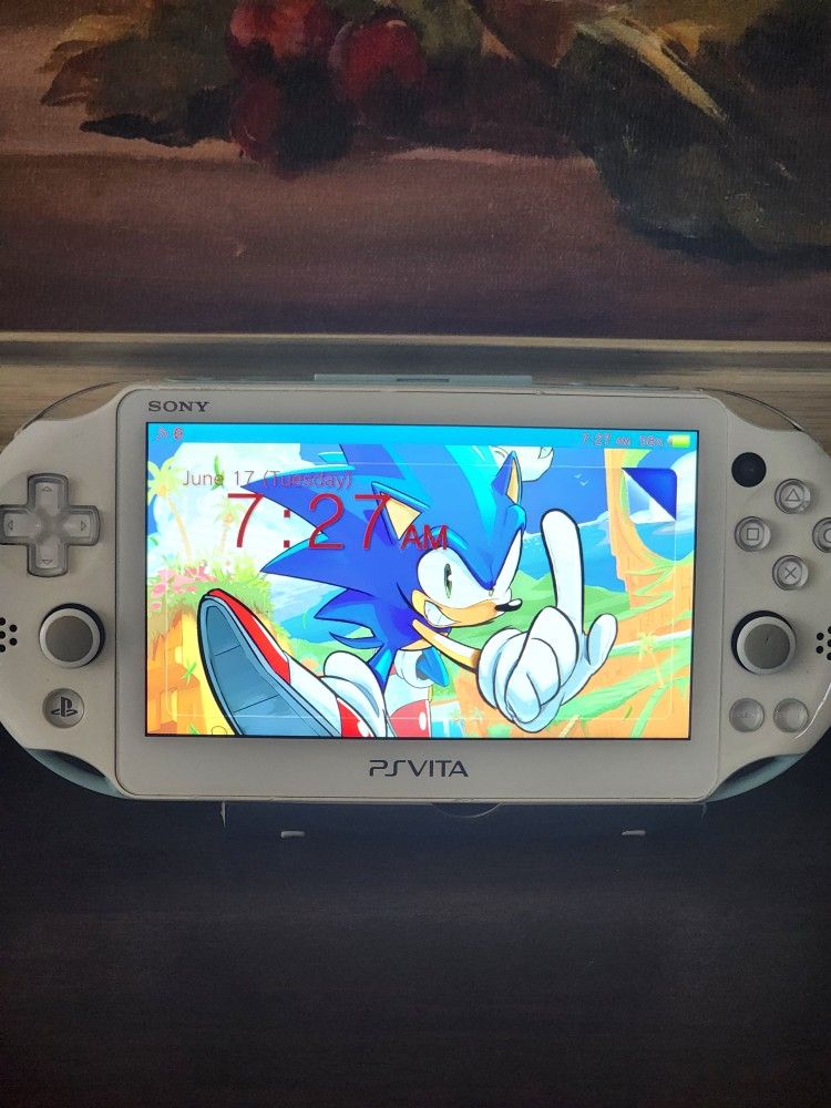 Sonic Theme Sky Blue & White PS Vita 2000