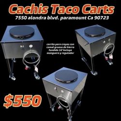 Carrito Para Crepas | Incluye Manguera Con Regulador | Patas Desmontable