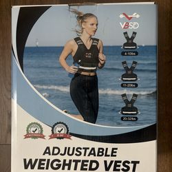 NEW - VBSD 4-10 lb Adjustable Weighted Vest for Men & Women