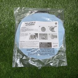 Inflatable Blue Ottoman Seat