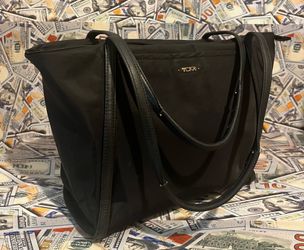 Tumi Voyageur Black Nylon Tote Bag