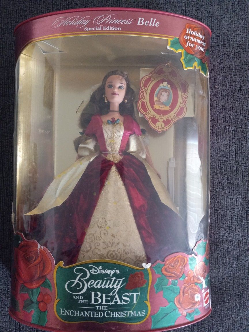 1997 Holiday Princess Belle The Enchanted Christmas Doll 