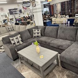 1299 Sectional New Grey Comes In Beige As Well Free Rug We Finance And Deliver If Needed 