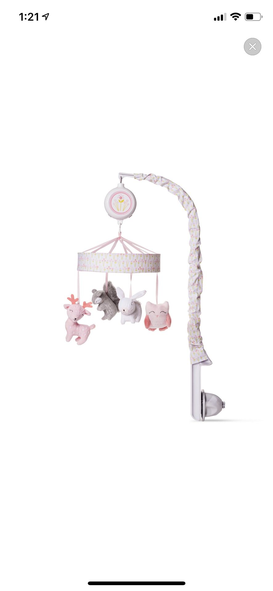 Crib mobile forest frolic-cloud island-pink