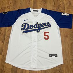 Los Angeles Dodgers Stitched White and Gold  Freddie Freeman Jerseys 