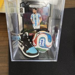 Lionel Messi Shadow Box With FIFA Ball & Color Match Nike 