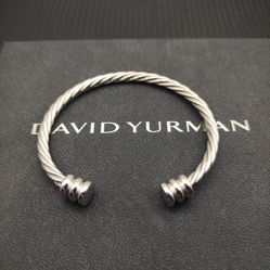 David Yurman Silver 4mm Double End Triple Post Bracelet