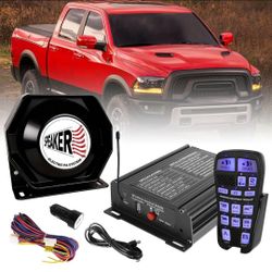 200W Police Siren PA Speaker Kit Wireless Handheld Mic 30 Tone Car Truck Emergency Alarm