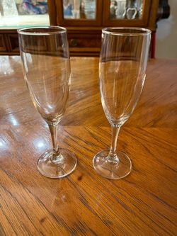 Two Beautiful Matching Champagne Flutes