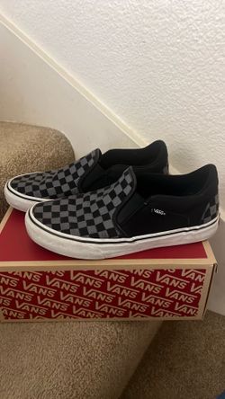 MENS VANS ASHER DELUXE CHECKERBTECTILE SZ 8 PREOWNED