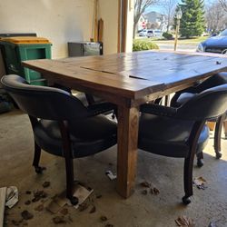 Barnwood Table And 6 Chairs- Willing To Seperate