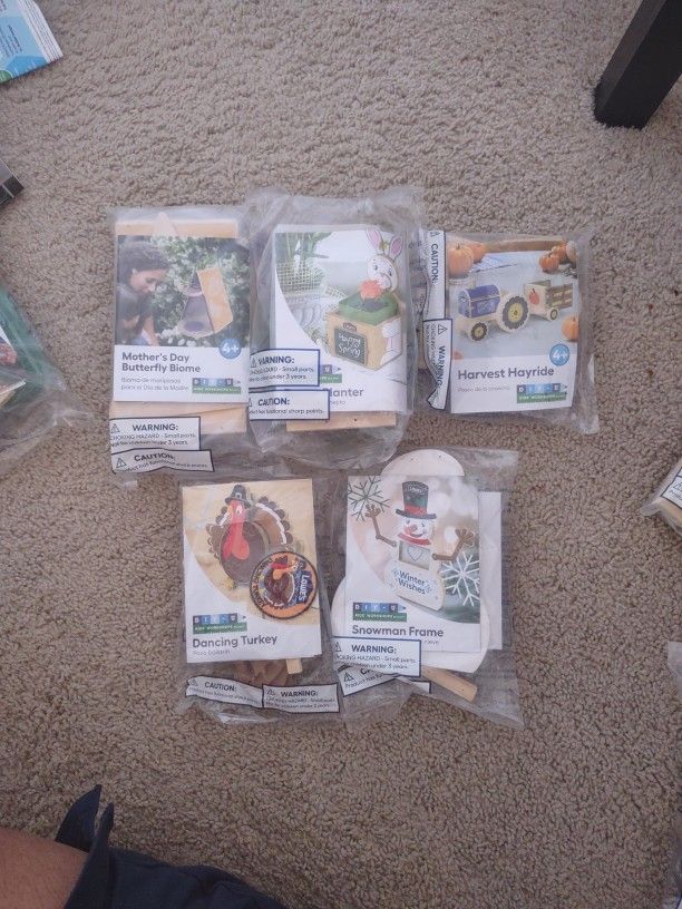 Kids Wooden Craft Activity.5 for $10.pickup Only-Close to Walmart@Woodruff Road
