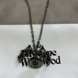 Brand new black bat necklace