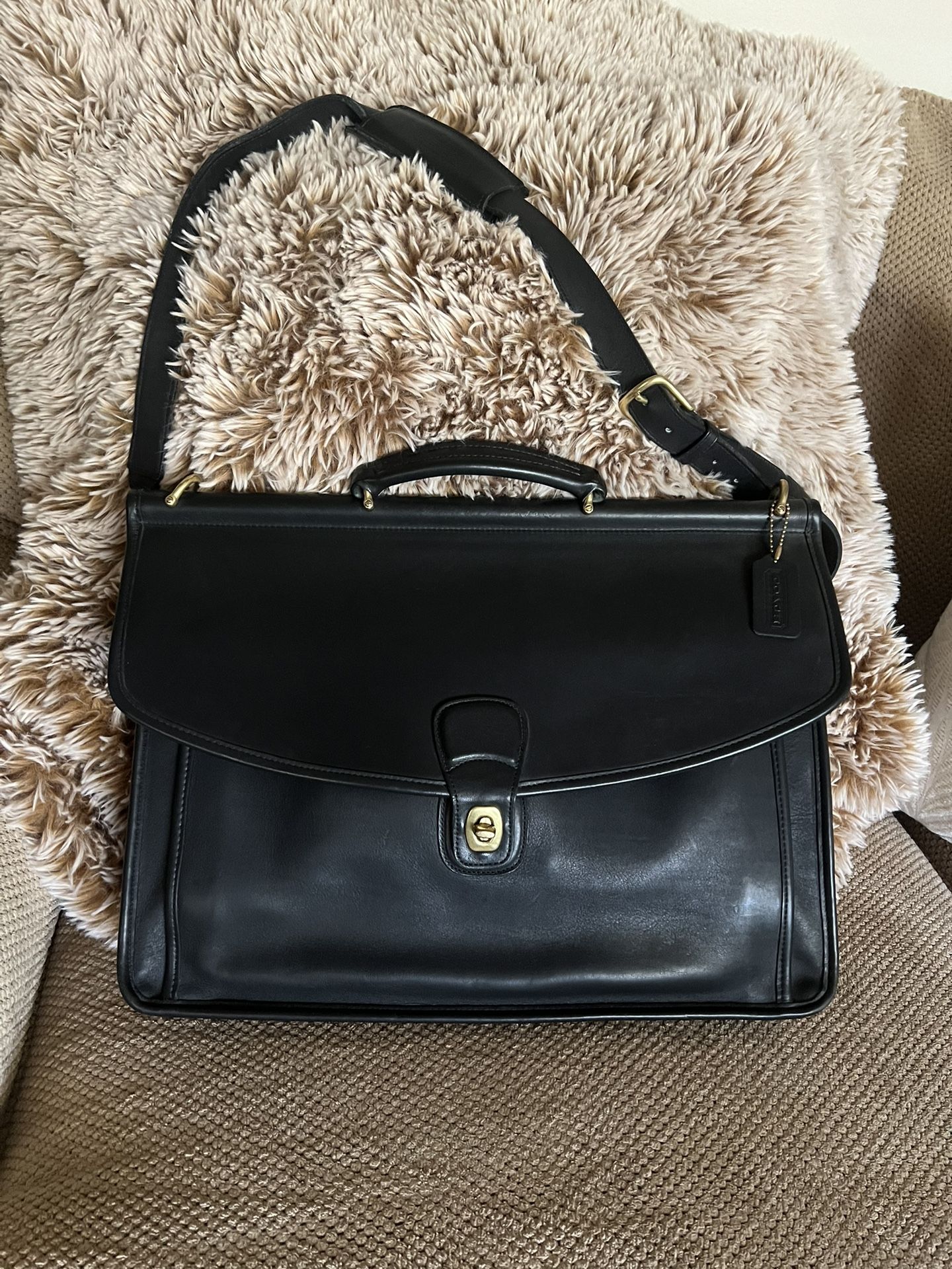 Coach Leather Brief Case Bag