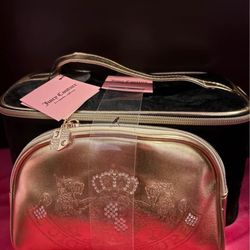 Juicy Couture travel cosmetic bag black With Gold bag