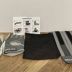 Workout Gloves w/ Detachable Wrist Strap & Storage Mesh Bag for Men and Women (L & XL sets)