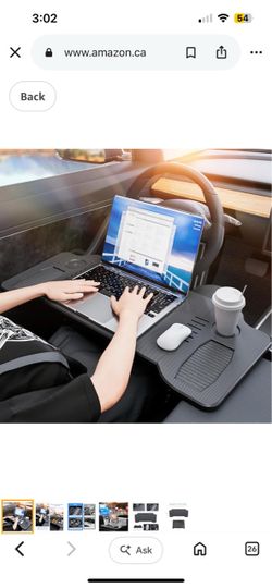 Foldable Car Tray for Tesla Model 3 Model Y,Carbon Fiber Car Food Tray | Laptop Car Desk
