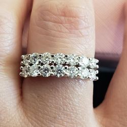 GRA CERTIFIED 3mm 1.4ct MOISSANITE SIZE 8 Sterling Silver, Comes With Certificate...ABSOLUTELY BEAUTIFUL 