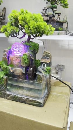 Fuente Bonsái con Pecera y Esfera de Cristal – Mayoreo $15