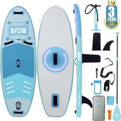 Niphean Inflatable Paddle Board with (Beginner Friendly) StabilTrac Fin and Durable SUP Accessories, 10' Inflatable Stand up Paddle Boards for Adults 
