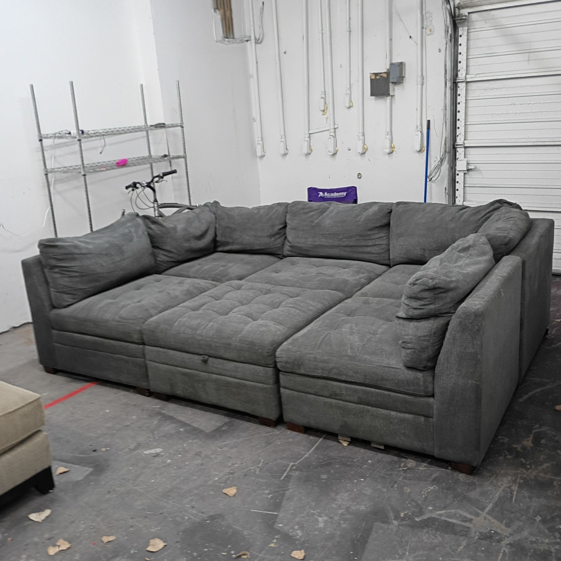 Thomasville Tisdale gray sectional couch