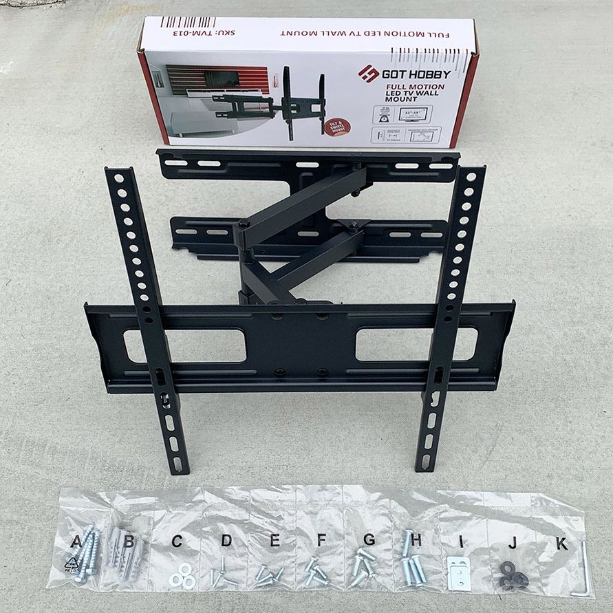 Brand New $25 Full Motion 32-55” TV Wall Mount Swivel Tilt VESA 400x400mm, Max Load 99 Lbs