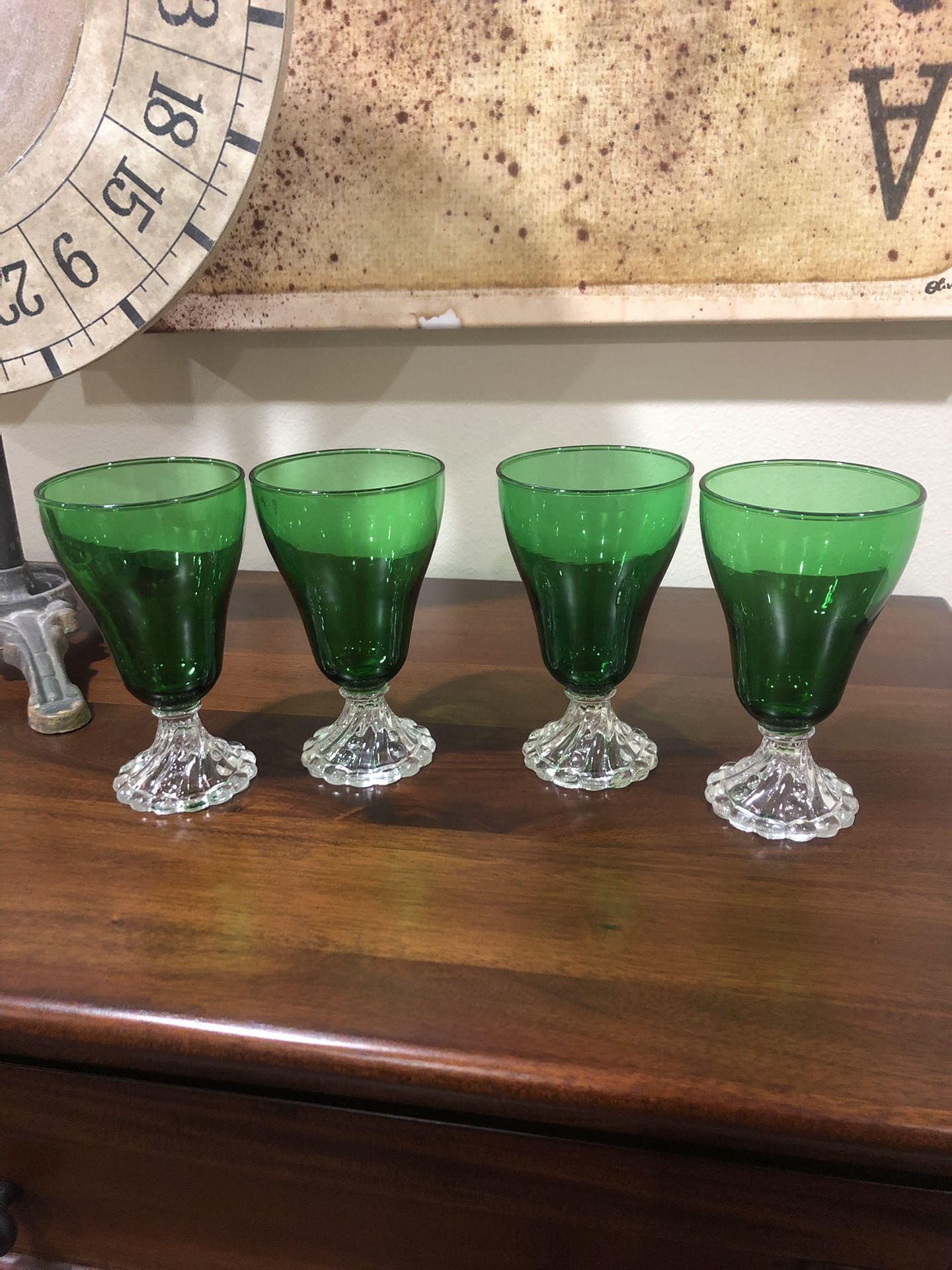 1940 Burple Inspiration Green Footed Timblers (set of 4)