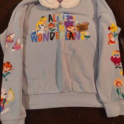 Alice In Wonderland Collared Pullover 